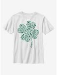 Disney Mickey Mouse Clover Fill Youth T-Shirt, WHITE, hi-res