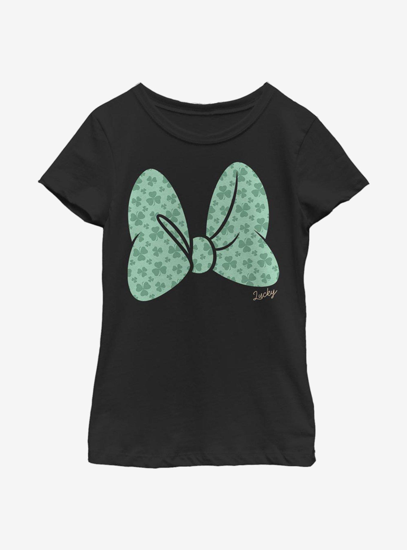 Disney Minnie Mouse Clover Bow Youth Girls T-Shirt, , hi-res