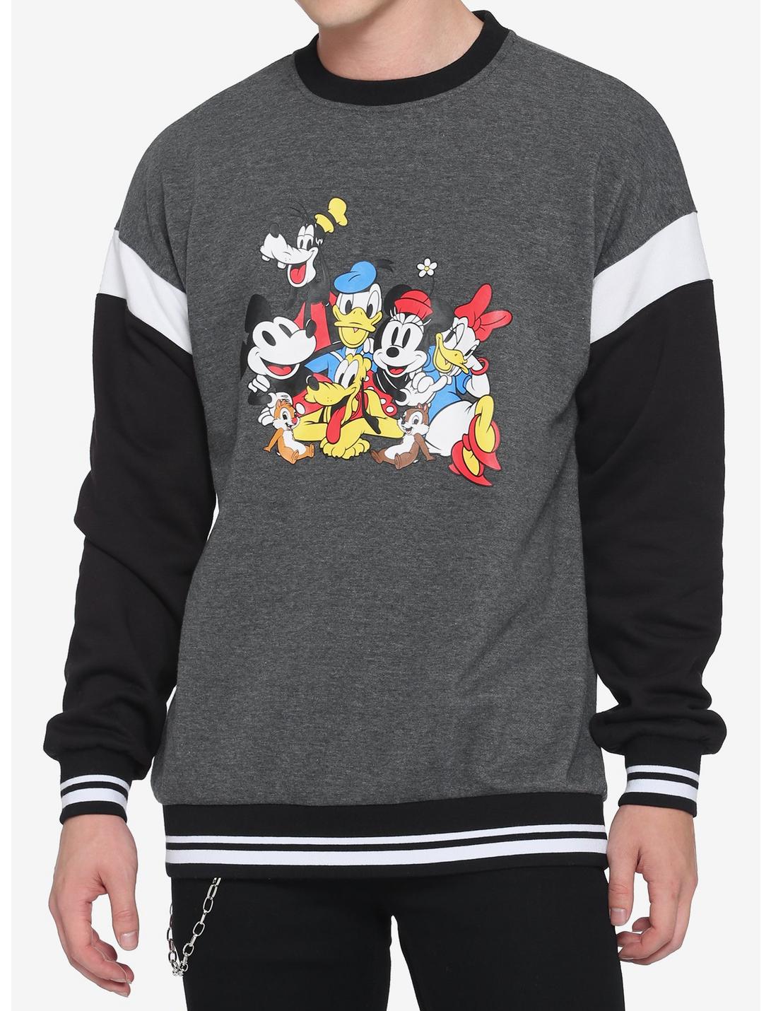 Disney Mickey & Friends Group Color-Block Sweatshirt, MULTI, hi-res