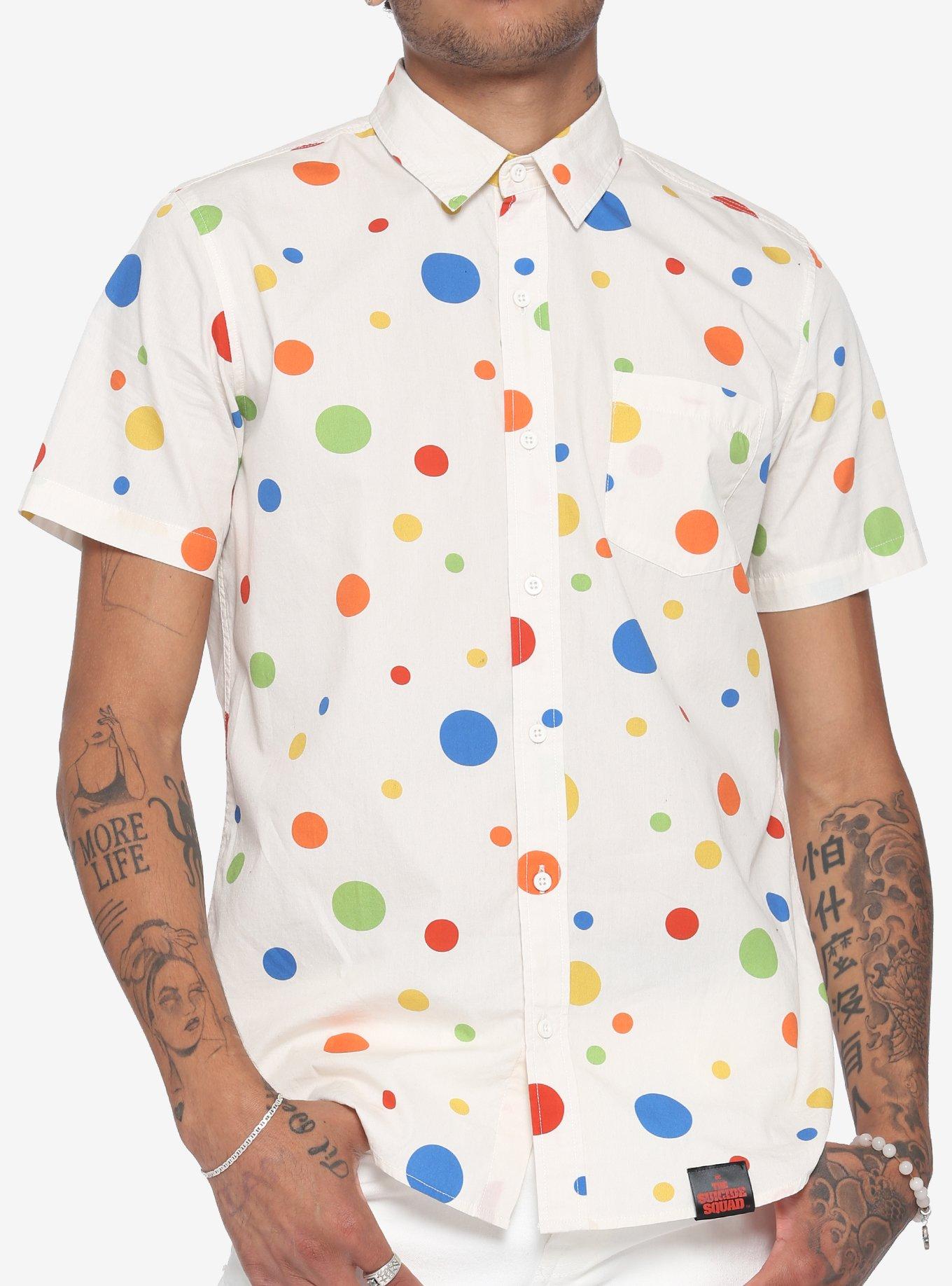 DC Comics The Suicide Squad Polka-Dot Man Woven Button-Up, MULTI, hi-res