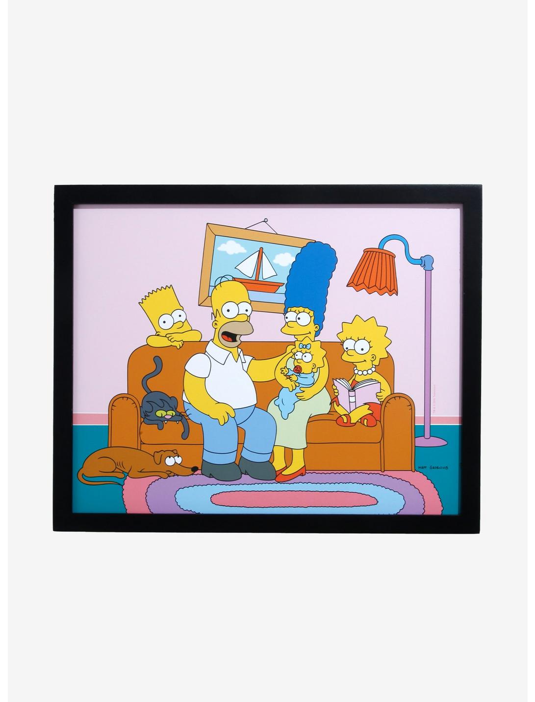 The Simpsons Family Portrait Framed Wood Wall Art, , hi-res