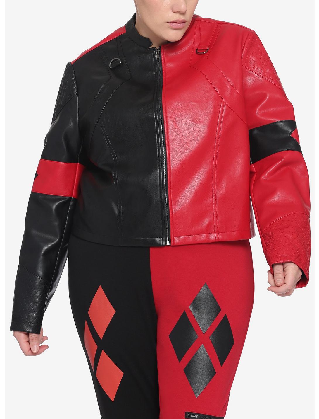 DC Comics The Suicide Squad Harley Quinn Live Fast Die Clown Girls Jacket Plus Size, RED, hi-res