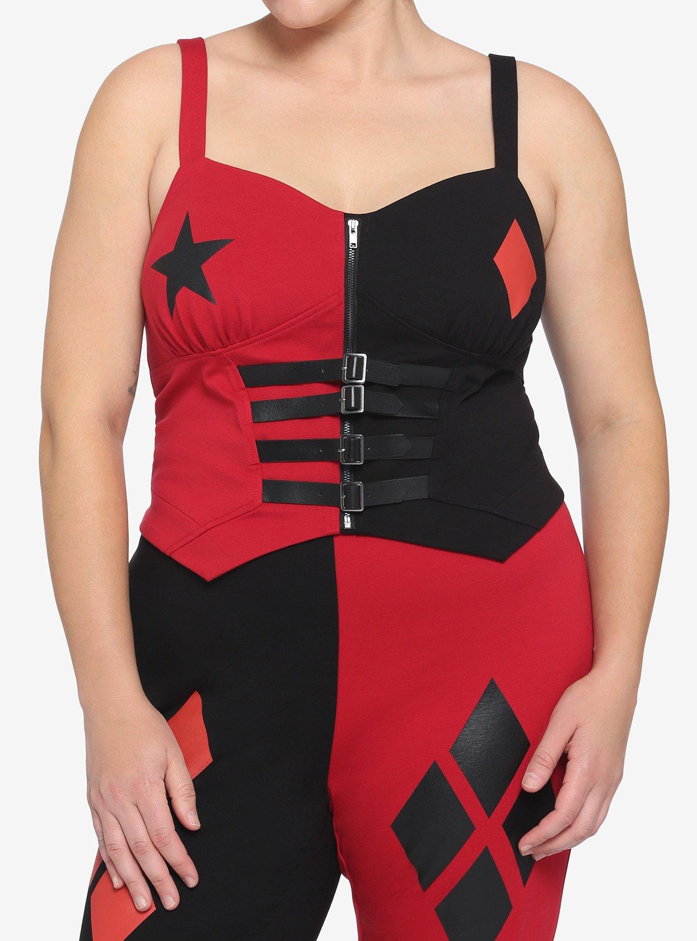 Dc Comics The Suicide Squad Harley Quinn Girls Bustier Top Plus Size Hot Topic 