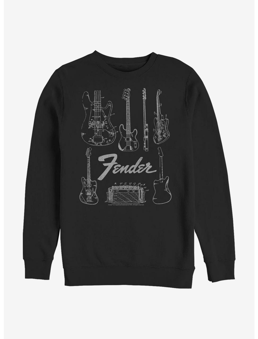 Fender Chart Sweatshirt, BLACK, hi-res