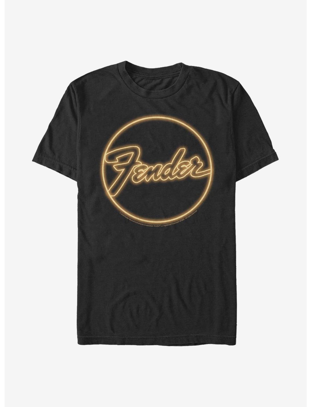 Fender Neon Logo T-Shirt, BLACK, hi-res
