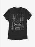 Fender Chart Womens T-Shirt, BLACK, hi-res