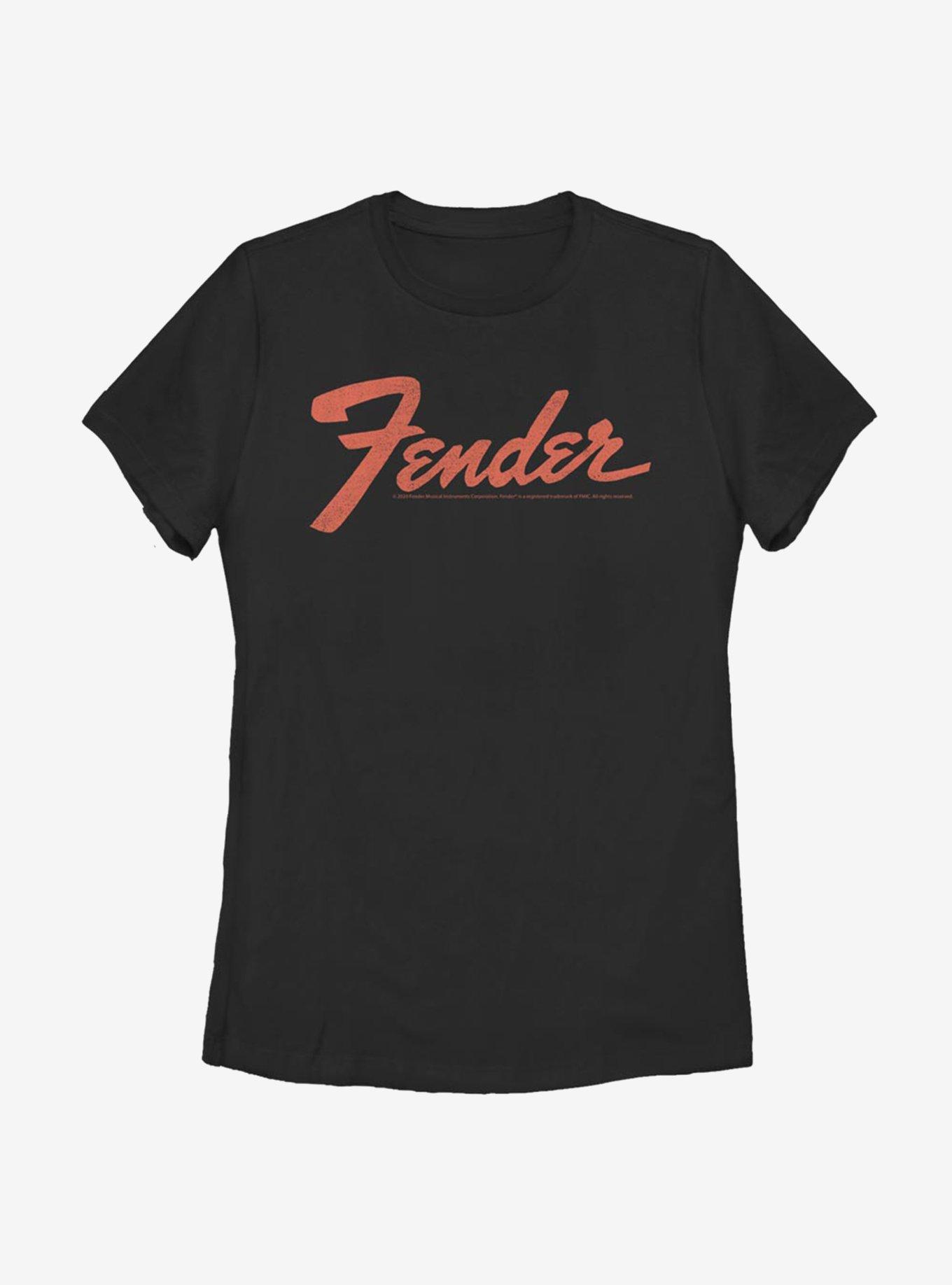 Fender Logo Womens T-Shirt, BLACK, hi-res
