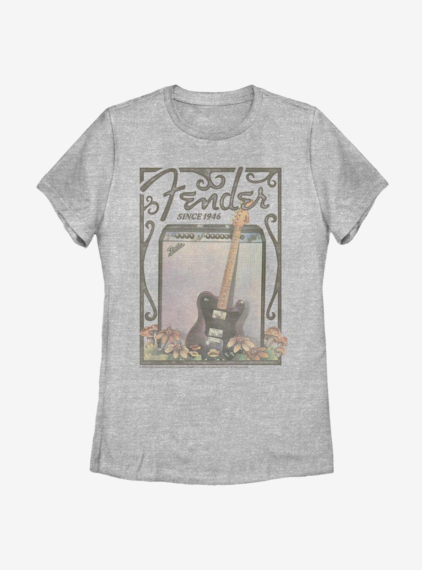 Fender Retro Poster Womens T-Shirt, ATH HTR, hi-res