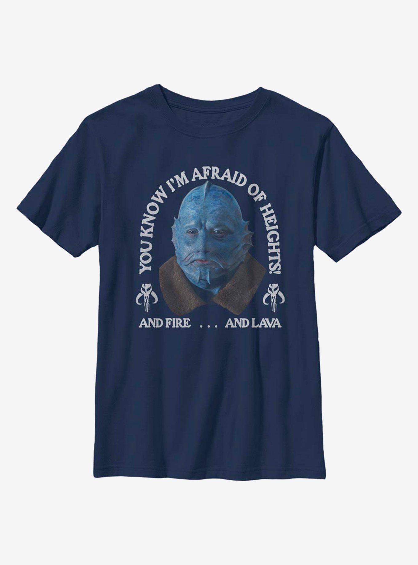 Star Wars The Mandalorian Fire Lava Heights Youth T-Shirt, NAVY, hi-res
