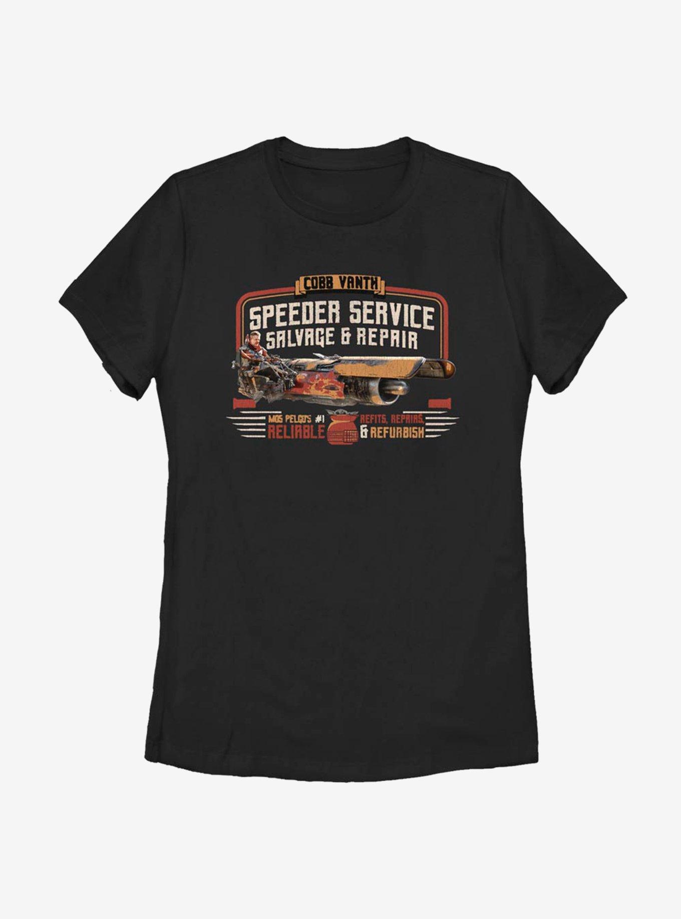 Star Wars The Mandalorian Vanth Speeder Service Womens T-Shirt, BLACK, hi-res