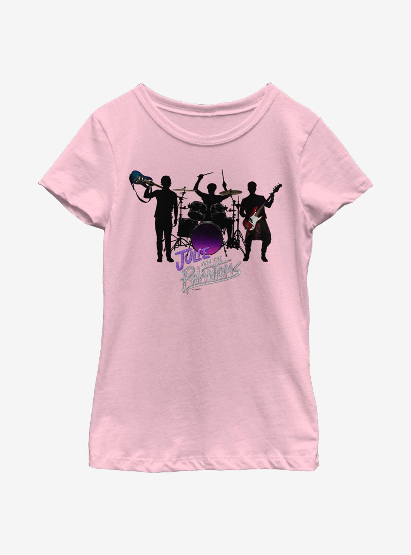 Julie And The Phantoms Band Rocks Youth Girls T-Shirt, PINK, hi-res