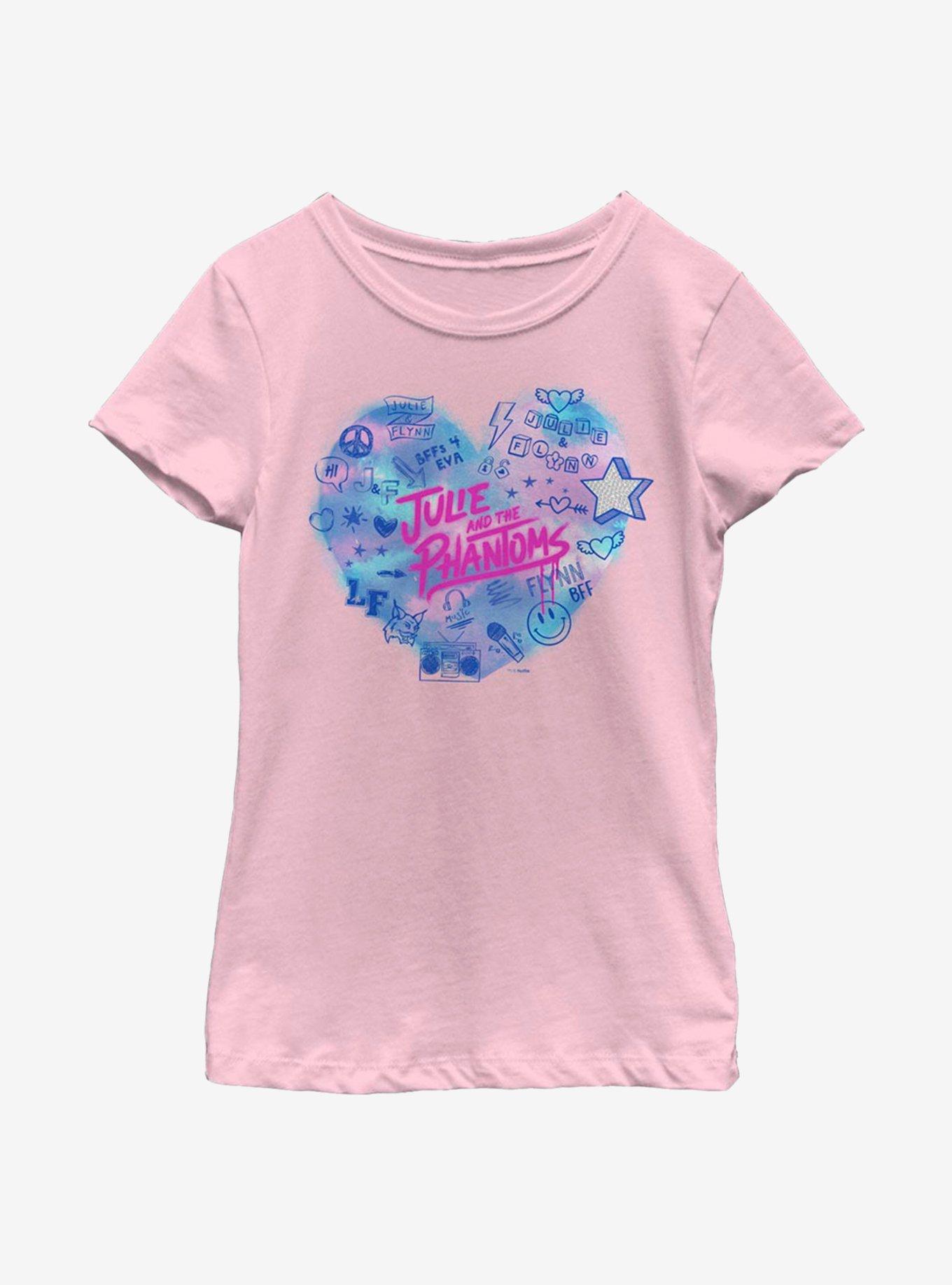 Julie And The Phantoms Heart Julie Icons Youth Girls T-Shirt, , hi-res