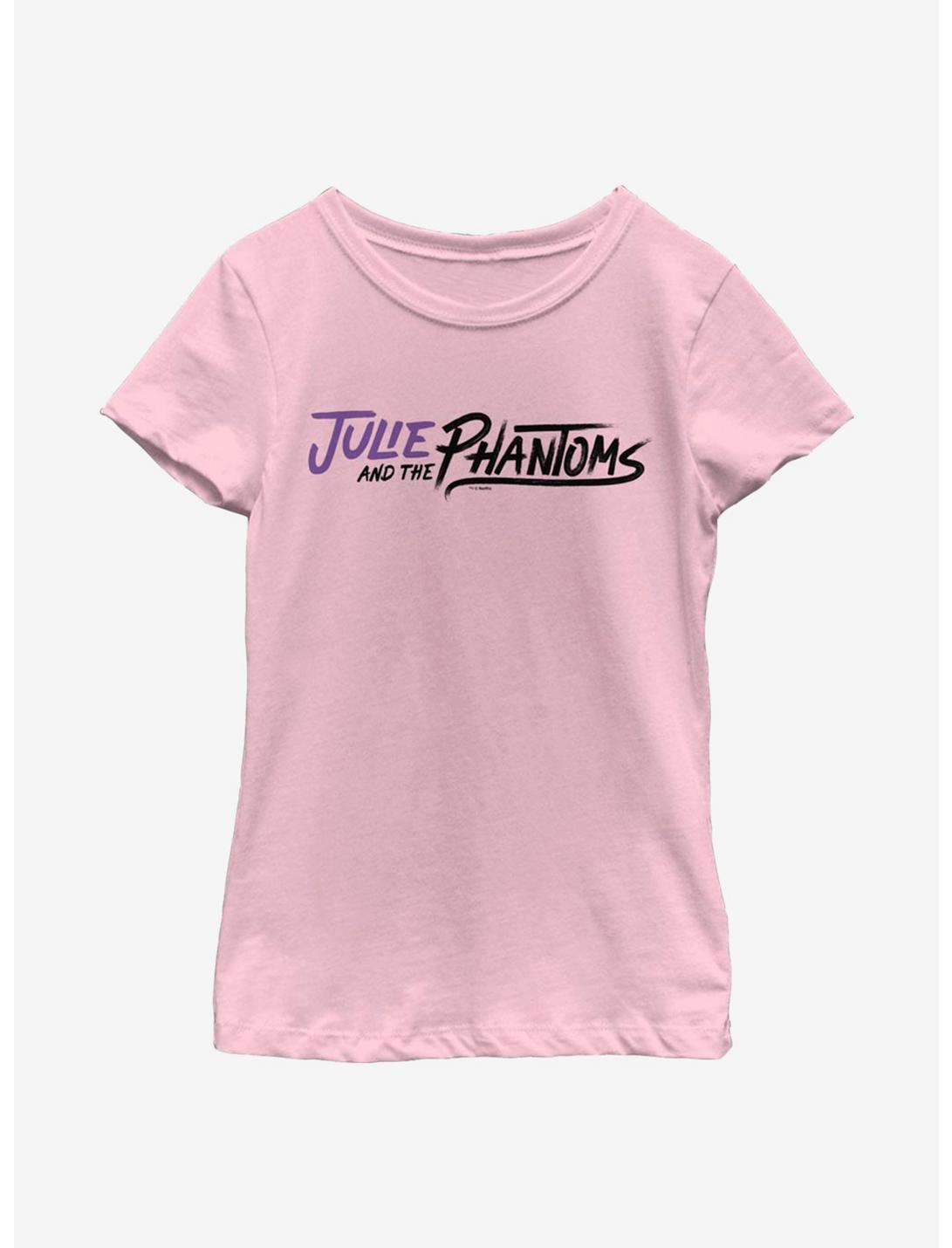 Julie And The Phantoms Horizontal Logo Youth Girls T-Shirt, PINK, hi-res