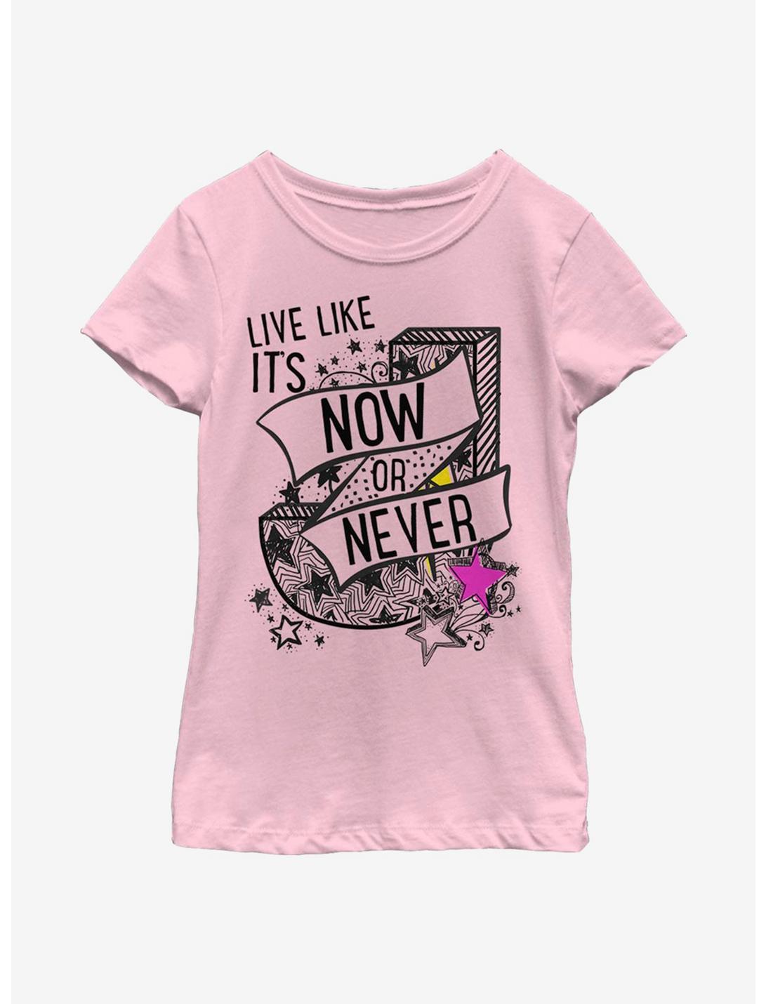 Julie And The Phantoms Now Or Never Youth Girls T-Shirt, PINK, hi-res