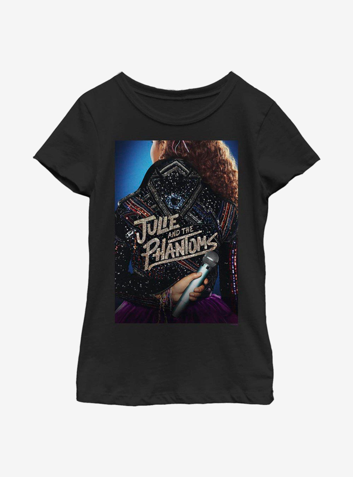 Julie And The Phantoms Phantoms Mic Youth Girls T-Shirt, BLACK, hi-res