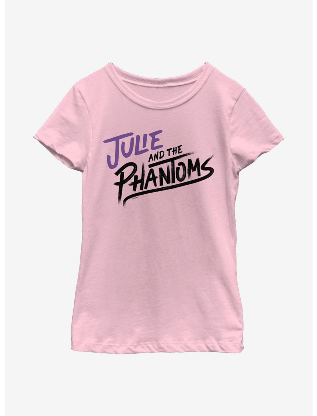 Julie And The Phantoms Stacked Logo Youth Girls T-Shirt, PINK, hi-res