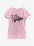 Julie And The Phantoms Stacked Logo Youth Girls T-Shirt, PINK, hi-res