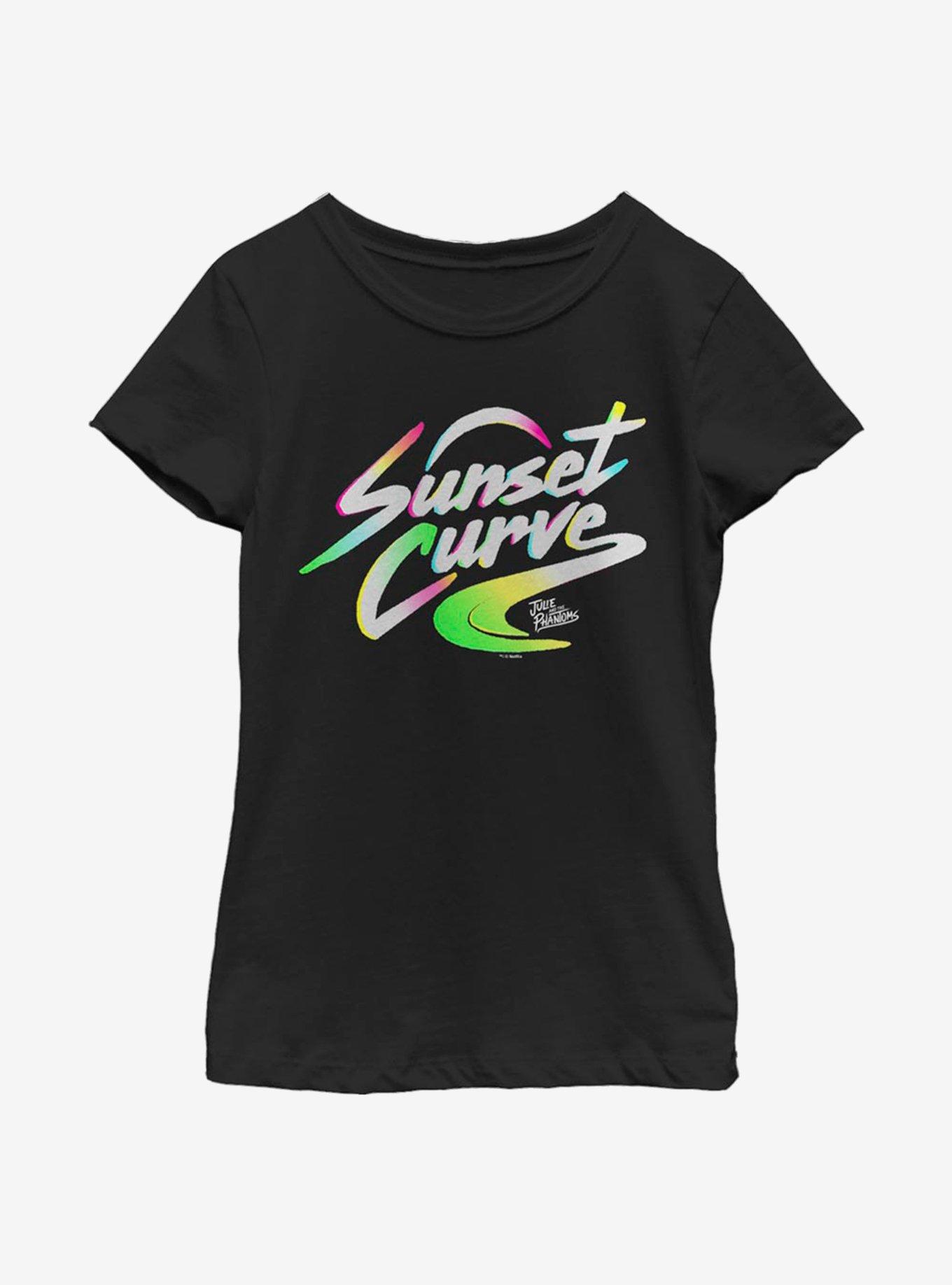 Julie And The Phantoms Sunset Curve Logo Youth Girls T-Shirt, , hi-res