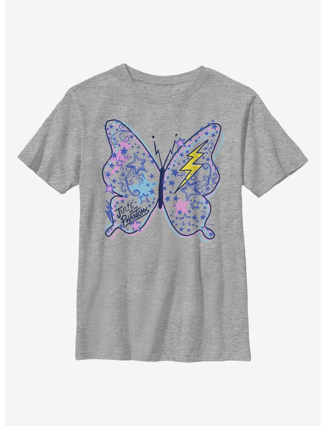 Julie And The Phantoms Butterfly Doodles Youth T-Shirt, ATH HTR, hi-res