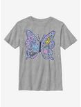 Julie And The Phantoms Butterfly Doodles Youth T-Shirt, ATH HTR, hi-res