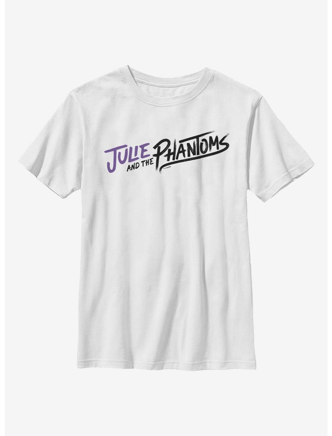 Julie And The Phantoms Curved Logo Youth T-Shirt, WHITE, hi-res