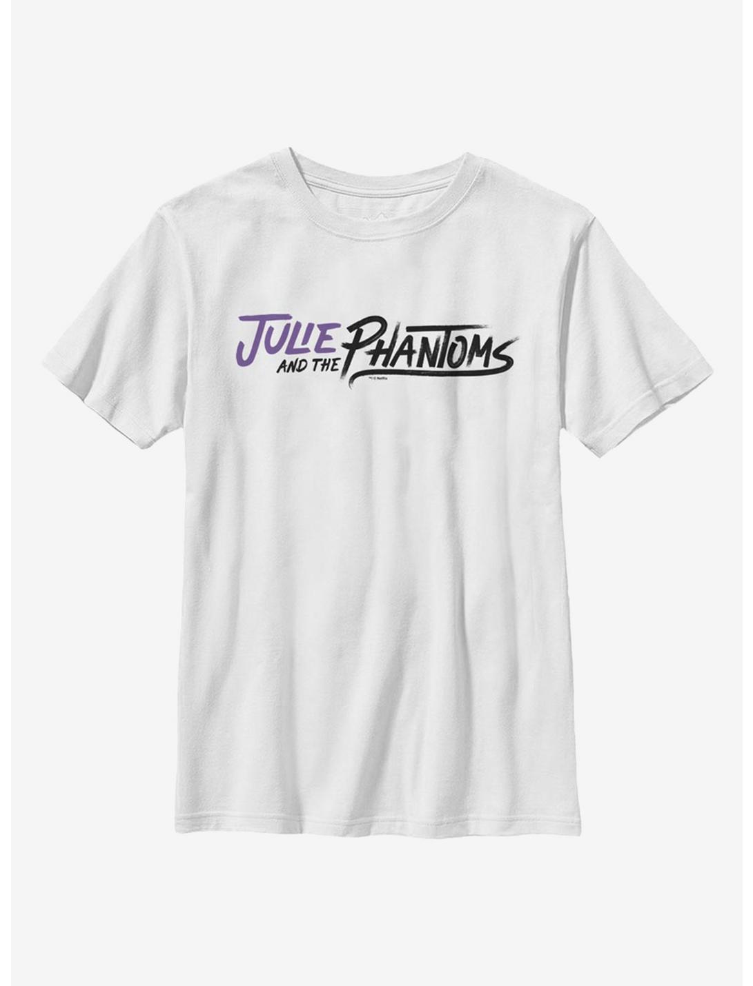 Julie And The Phantoms Horizontal Logo Youth T-Shirt, WHITE, hi-res