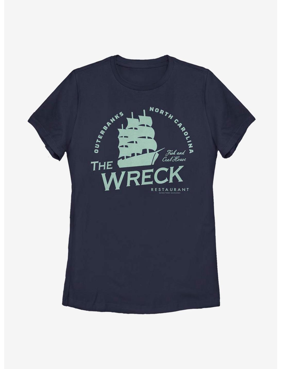 Outer Banks Wreck Restaurant Womens T-Shirt, NAVY, hi-res