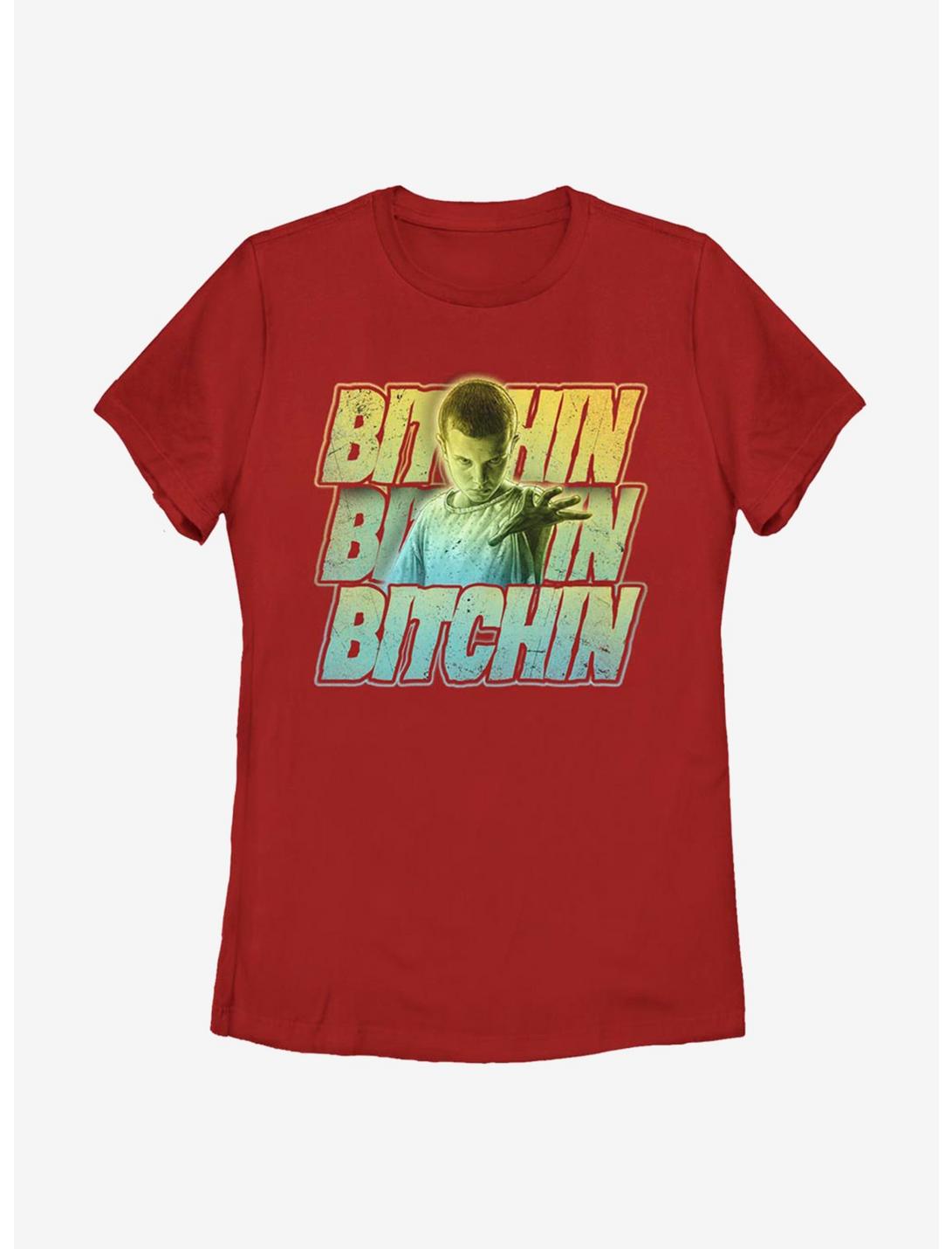 Stranger Things Bitchin Eleven Womens T-Shirt, RED, hi-res