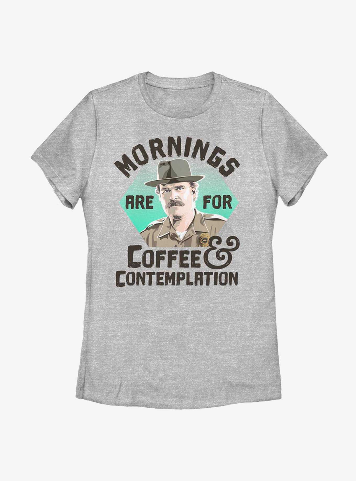 Stranger Things Hopper Coffee Morning Womens T-Shirt, , hi-res