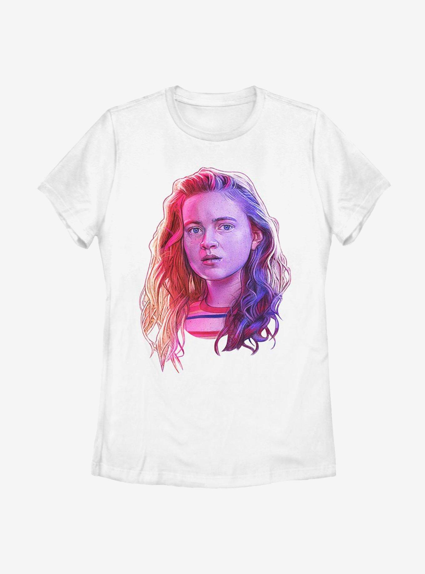 Stranger Things Max Big Face Womens T-Shirt, WHITE, hi-res