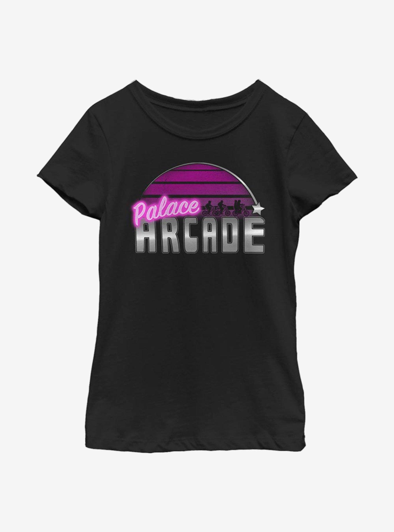 Stranger Things Retro Arcade Youth Girls T-Shirt, BLACK, hi-res
