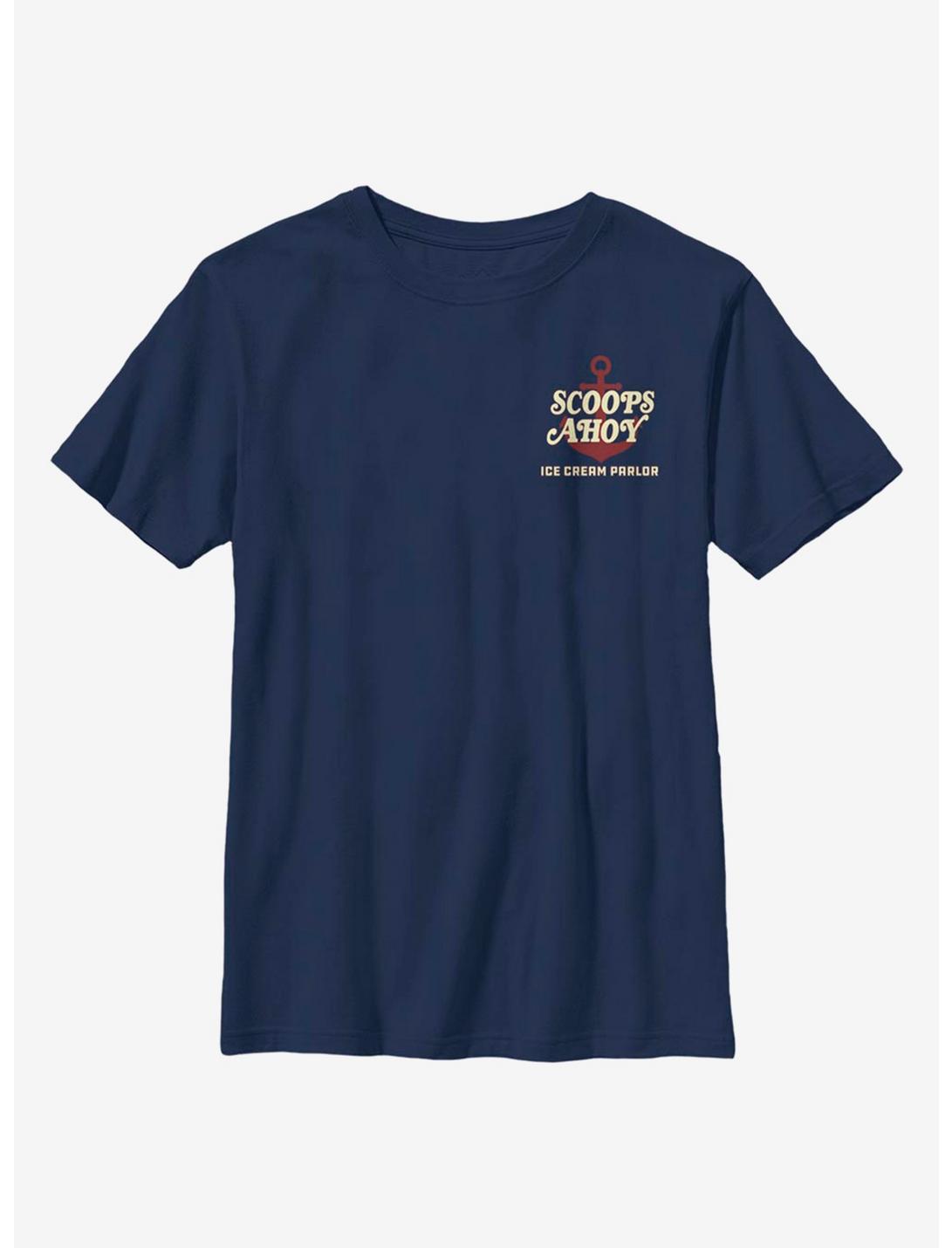Stranger Things Ahoy Ahoy Youth T-Shirt, NAVY, hi-res