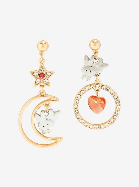Sailor Moon Bunny Heart & Crescent Moon Earrings - BoxLunch Exclusive ...