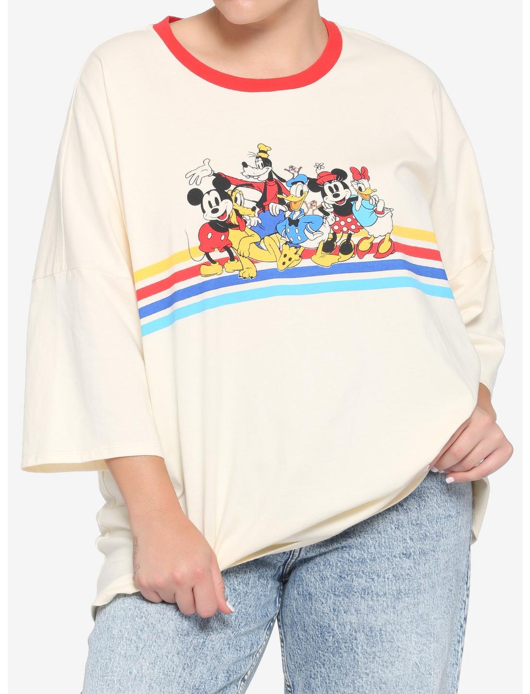 Disney Mickey & Friends Stripe T-Shirt Plus Size, MULTI, hi-res