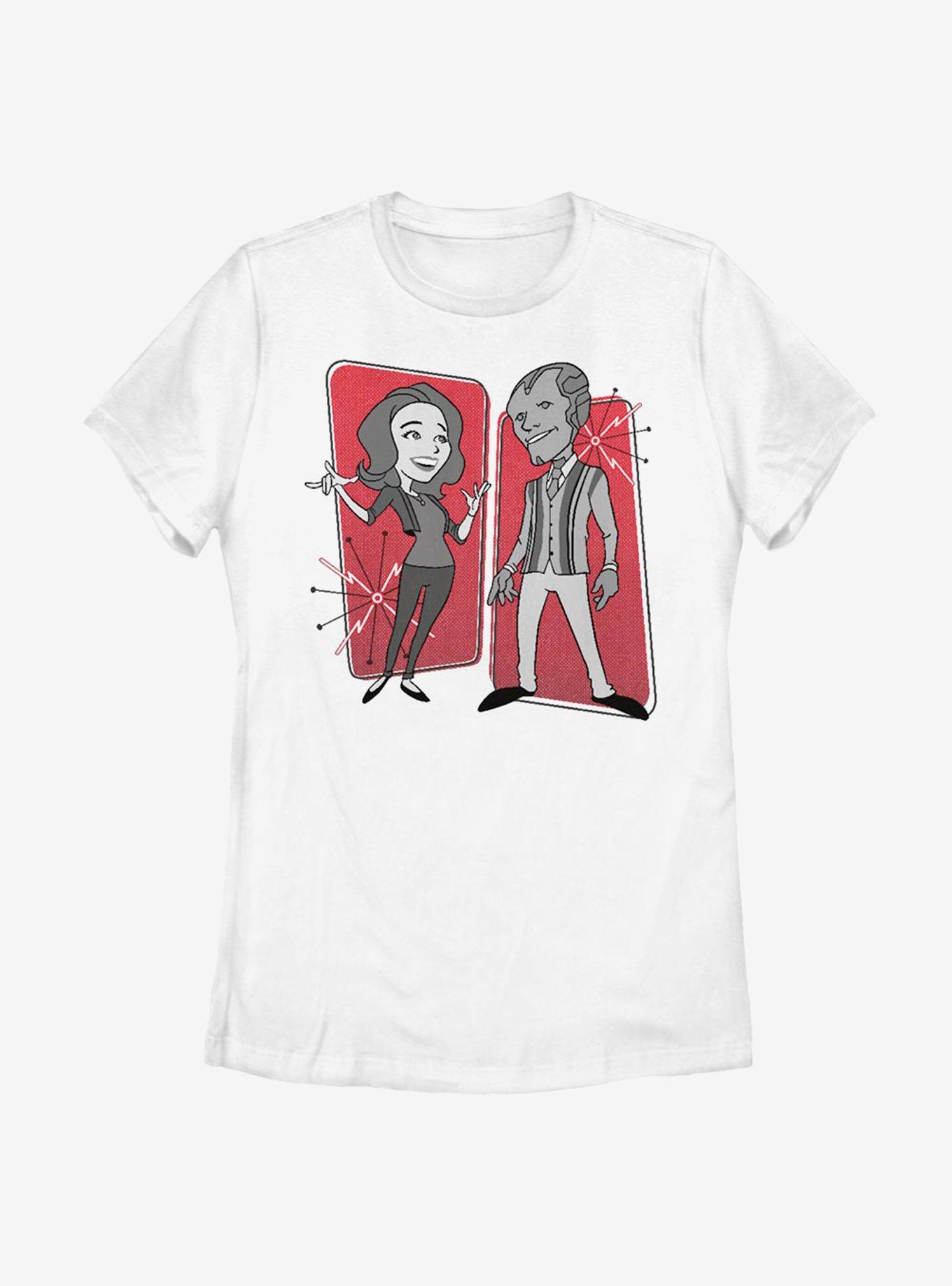 Marvel WandaVision Retro Panels Womens T-Shirt, WHITE, hi-res