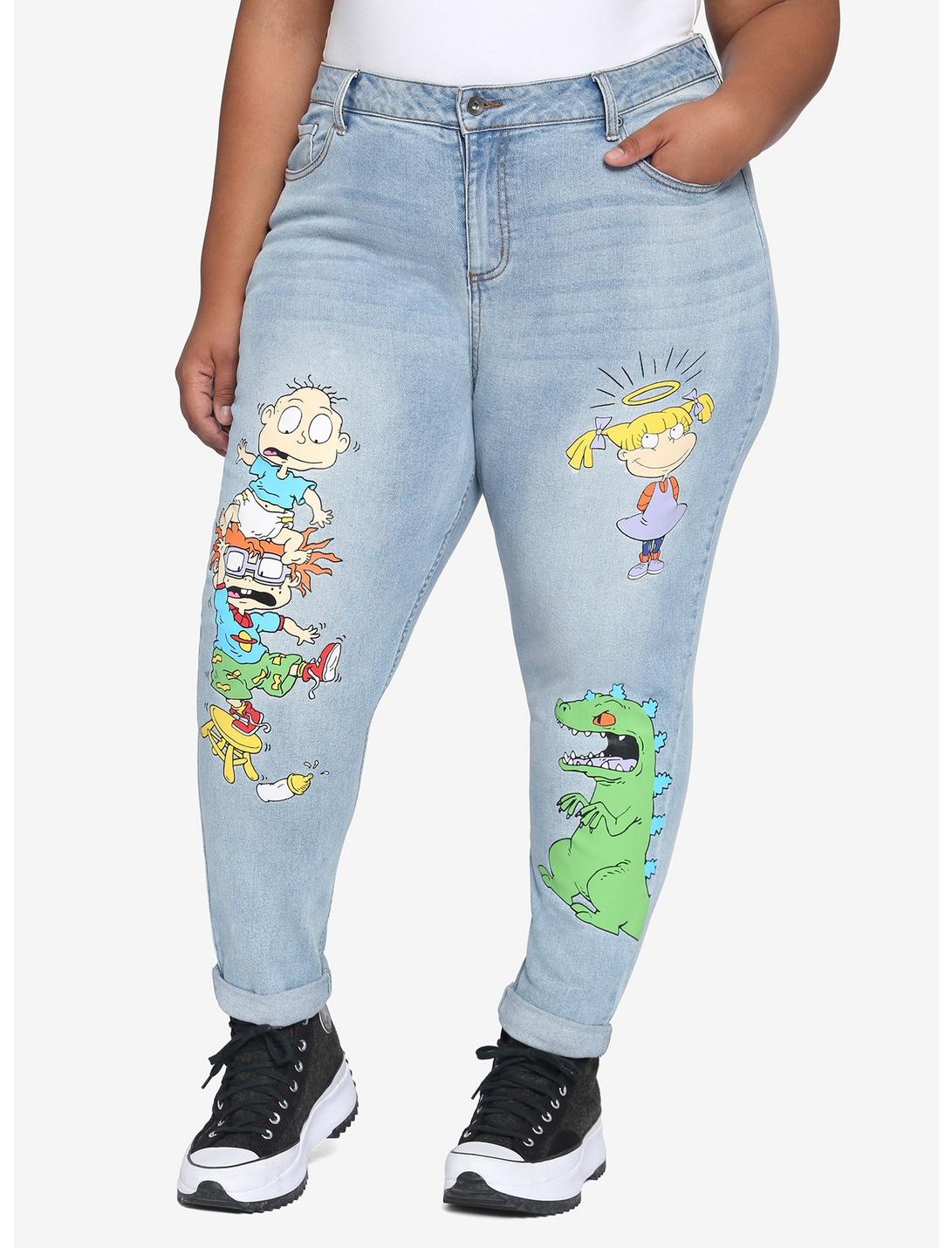 Rugrats Characters Mom Jeans Plus Size, MULTI, hi-res