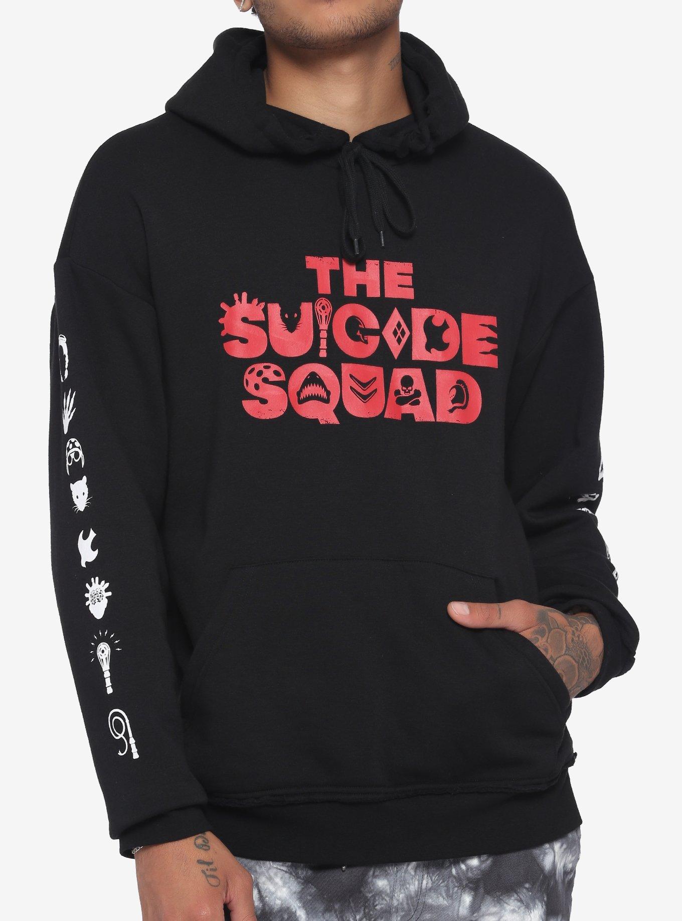 DC Comics The Suicide Squad Character Symbols Logo Hoodie, MULTI, hi-res