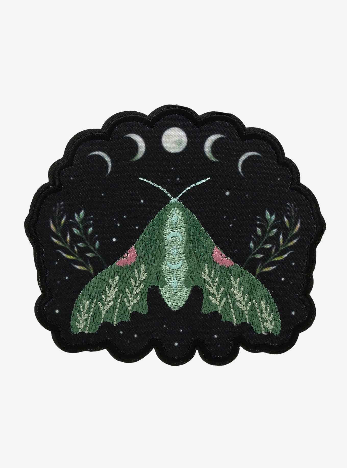 Moon Phase Moth Patch By Episodic, , hi-res