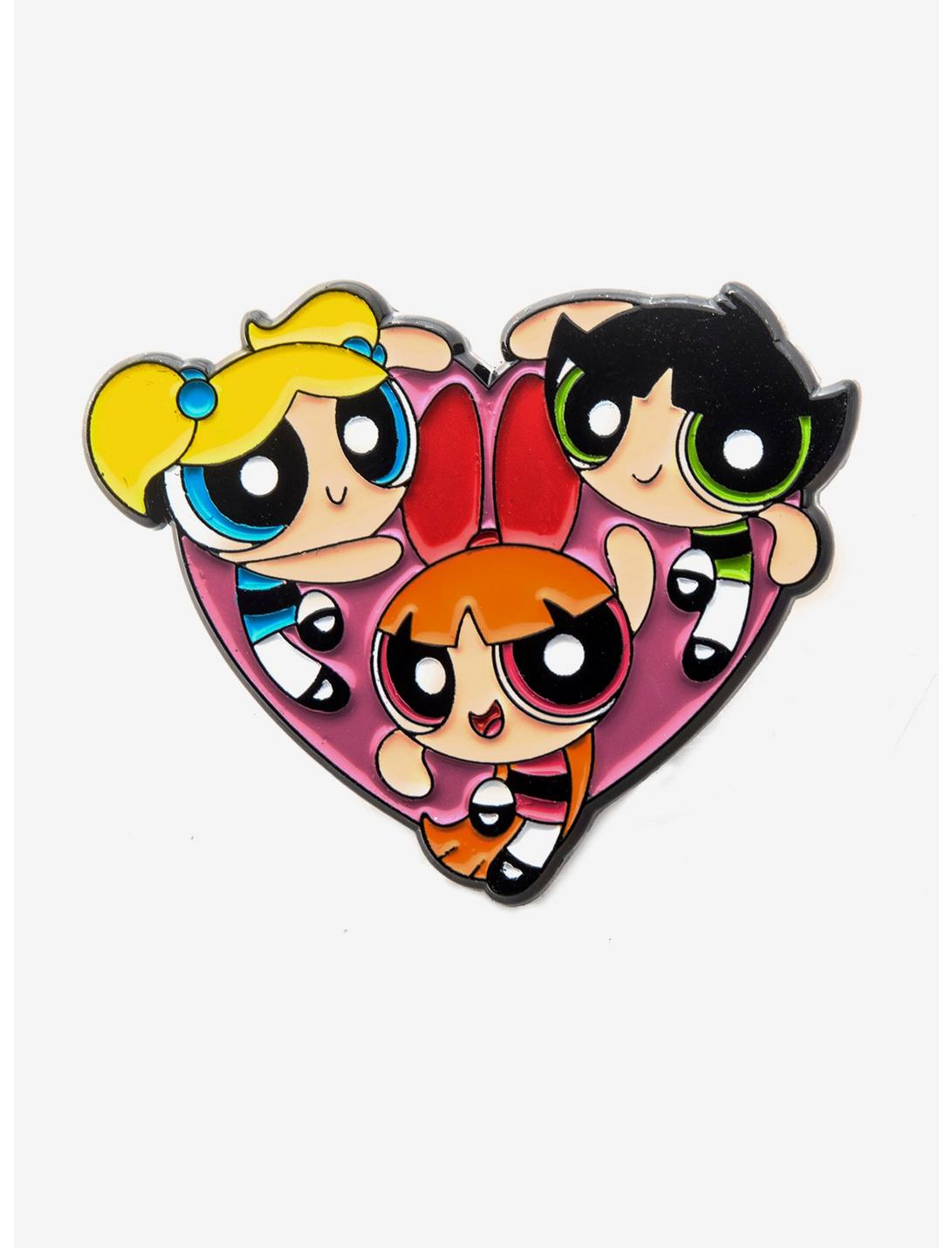 The Powerpuff Girls Heart Enamel Pin, , hi-res