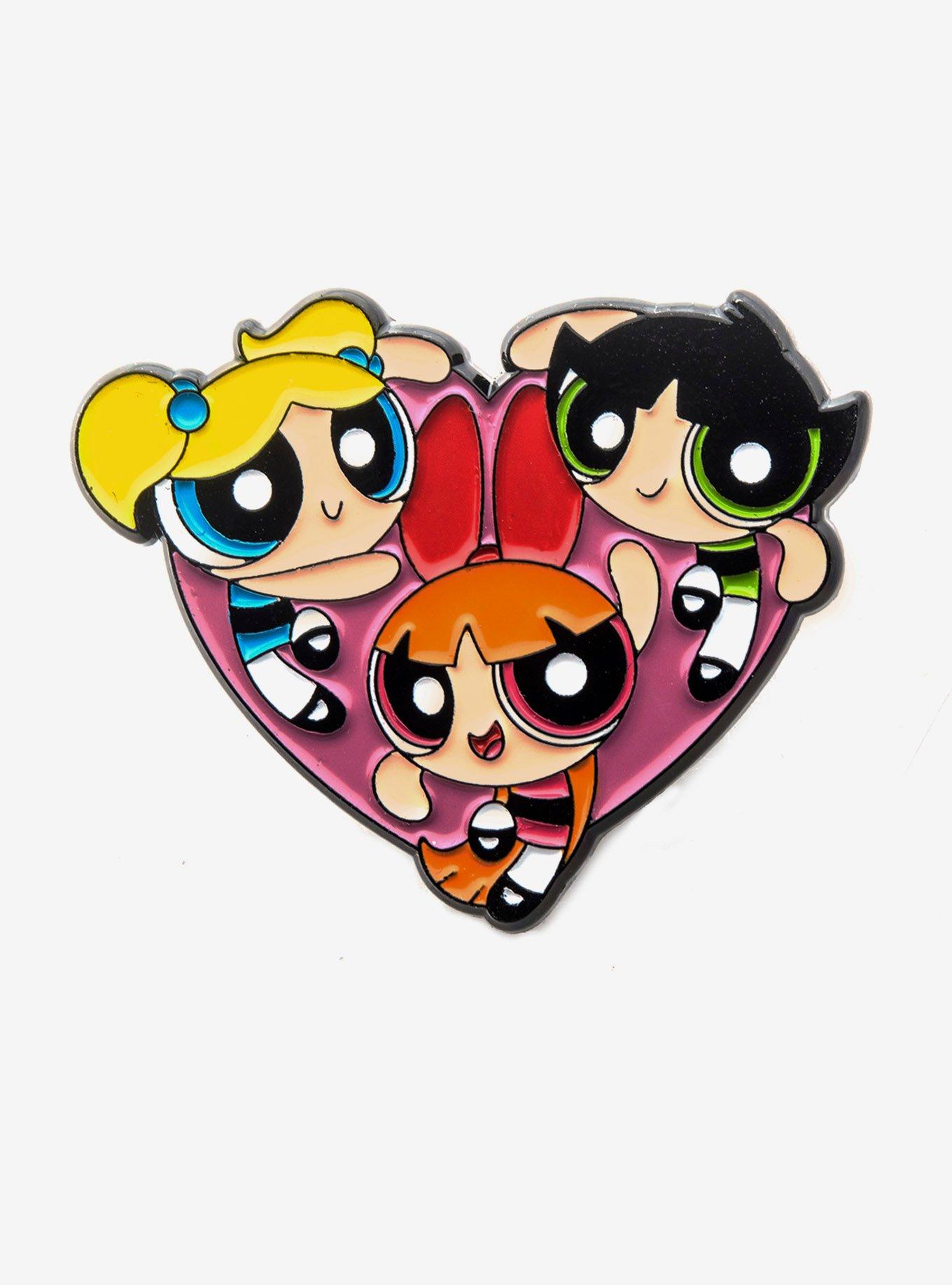 The Powerpuff Girls Heart Enamel Pin, , hi-res