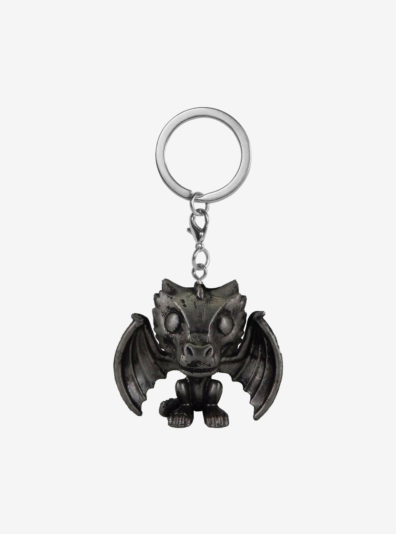 Funko Game Of Thrones Pocket Pop! Drogon (Iron) Vinyl Key Chain, , hi-res