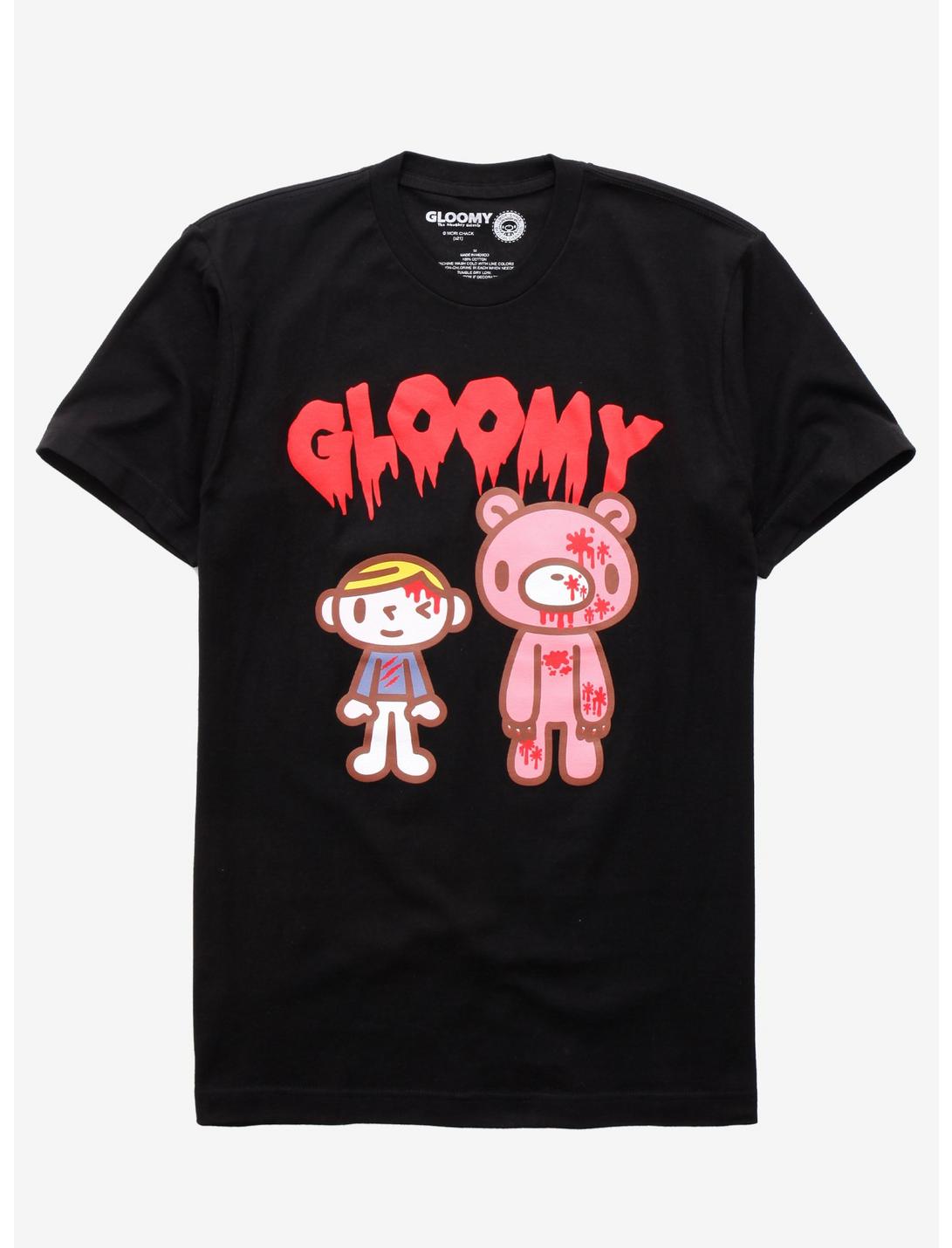 Gloomy Bear Pity & Gloomy T-Shirt By Mori Chack, BLACK, hi-res