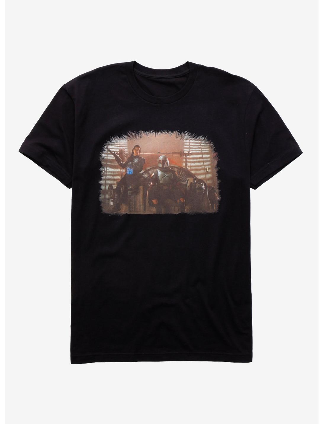 Star Wars The Mandalorian Boba Fett Throne T-Shirt, BLACK, hi-res