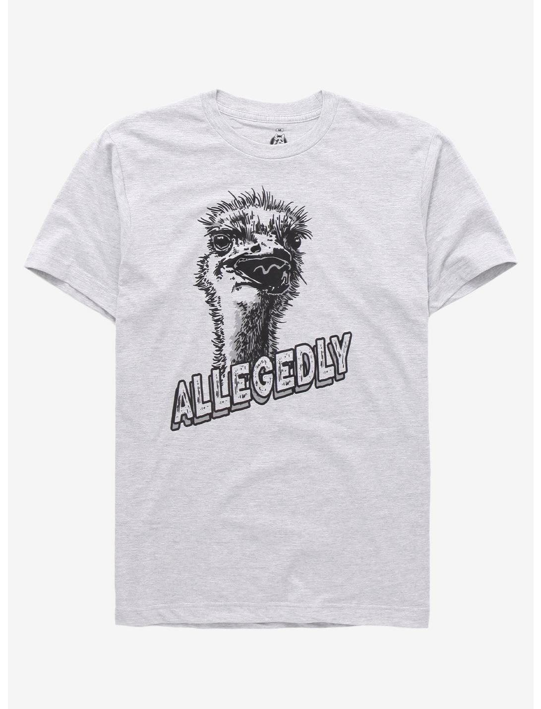 Letterkenny Ostrich Allegedly T-Shirt, HEATHER GREY, hi-res
