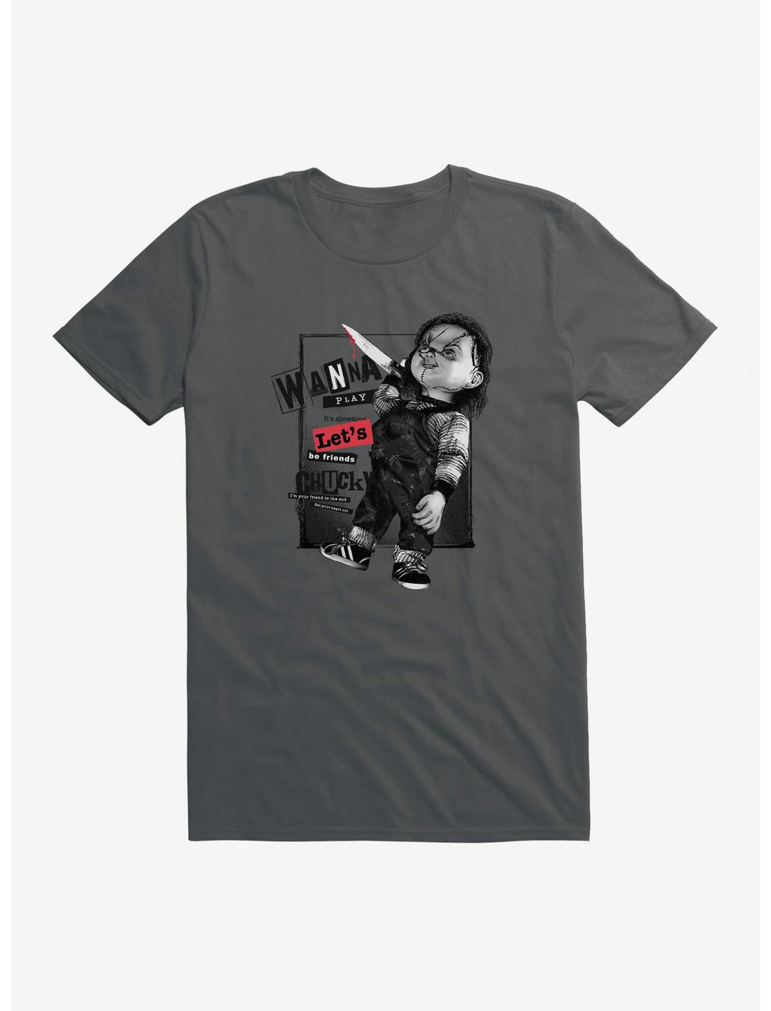 Chucky Wanna Play T-Shirt, CHARCOAL, hi-res