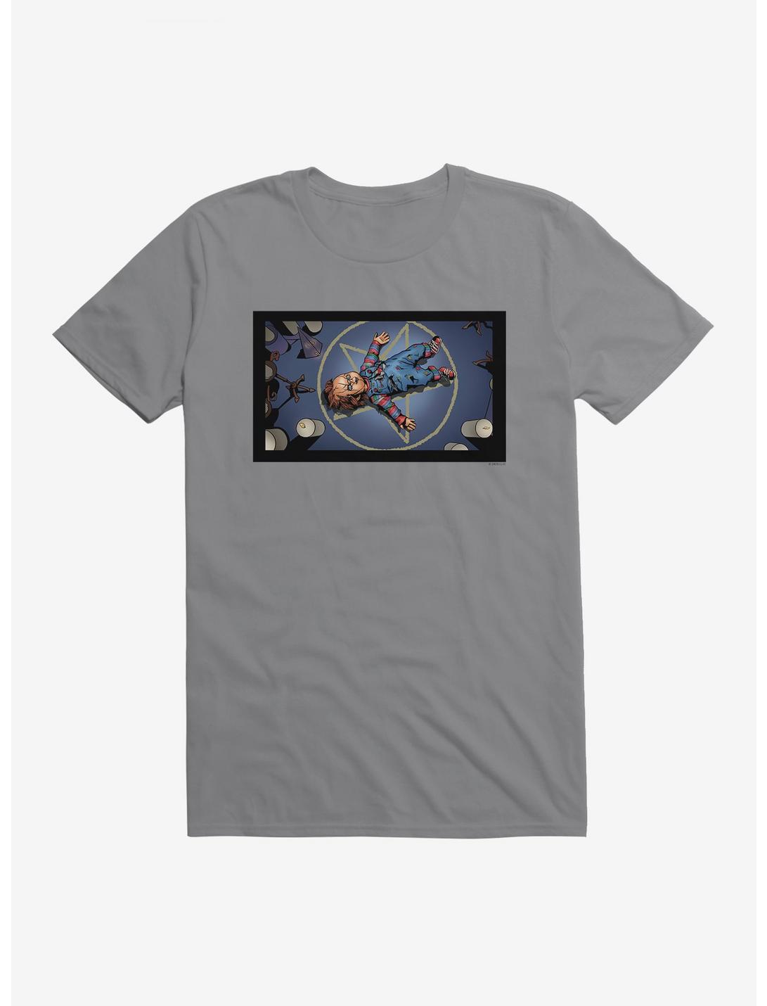 Chucky Pentagram Shadows T-Shirt, STORM GREY, hi-res