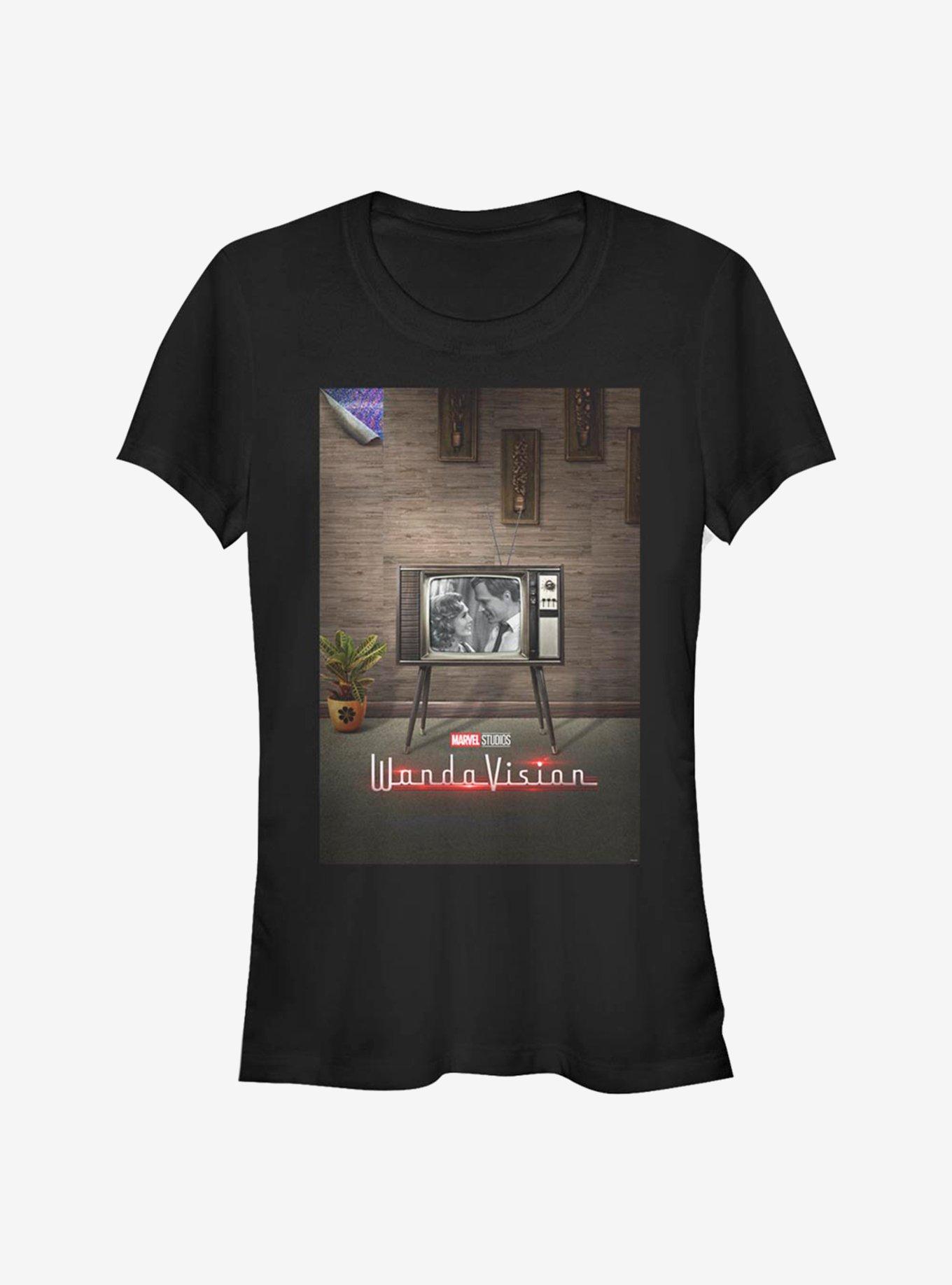 Marvel WandaVision WV Poster 50's Girls T-Shirt, BLACK, hi-res