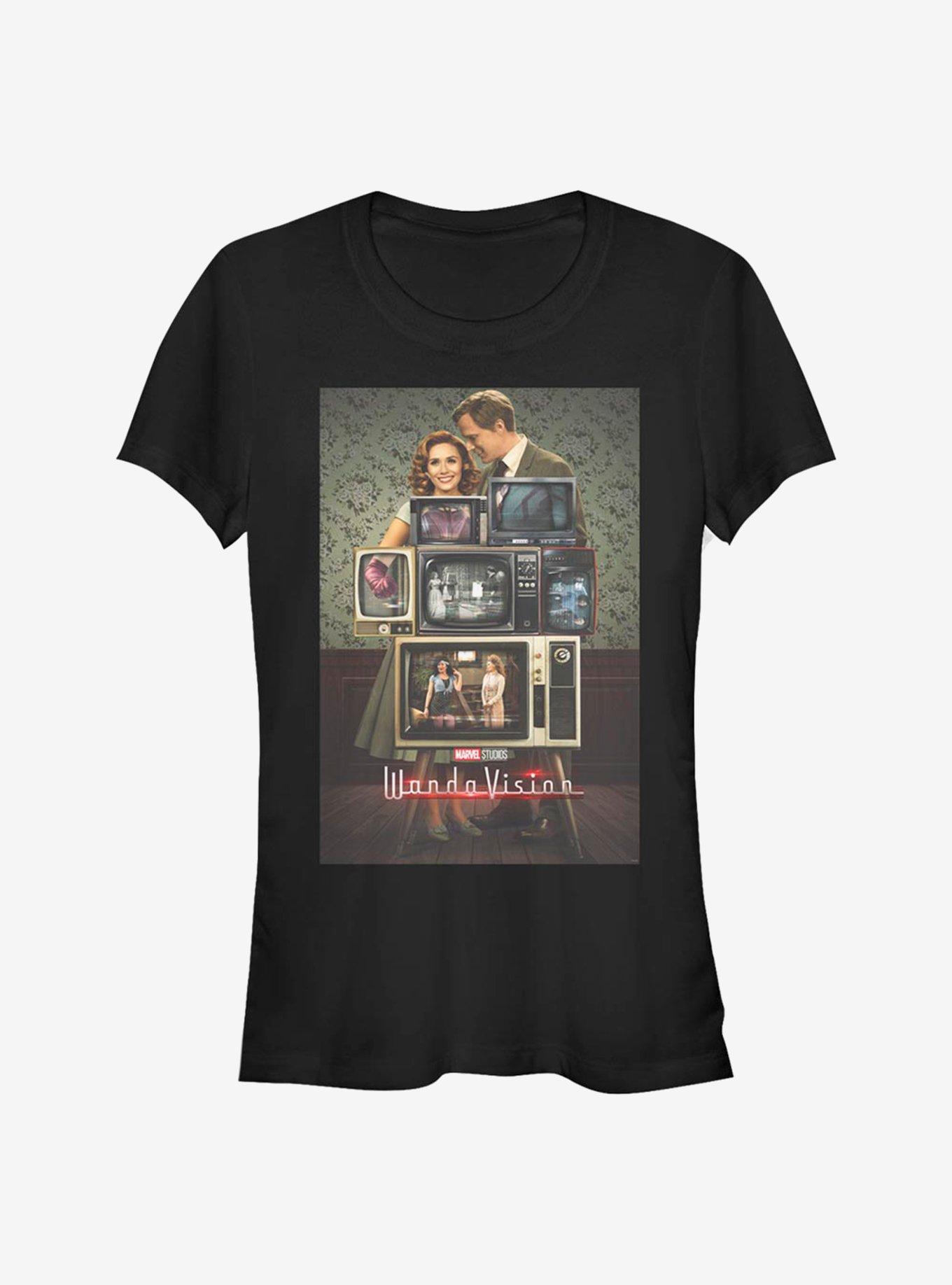 Marvel WandaVision WV Poster Through The Years Girls T-Shirt, BLACK, hi-res