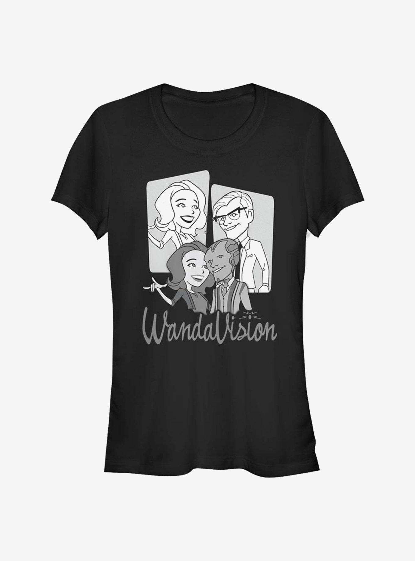Marvel WandaVision Retro Character Panels Girls T-Shirt, BLACK, hi-res