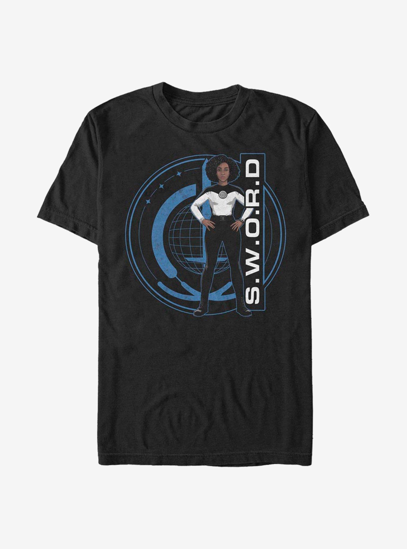 Marvel WandaVision S.W.O.R.D Monica Rambeau Logo T-Shirt, BLACK, hi-res